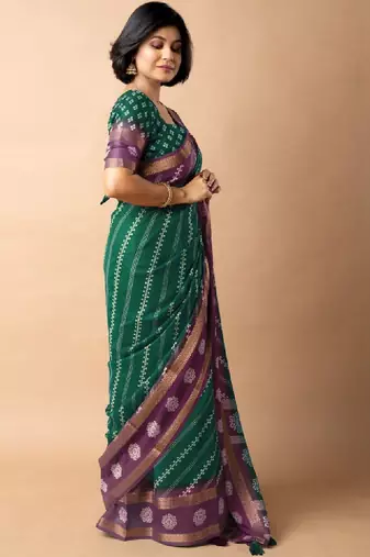 Bandhani silk cotton bandhani saree