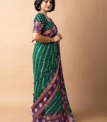 Bandhani silk cotton bandhani saree