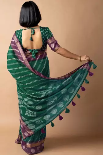 Bandhani silk cotton bandhani saree