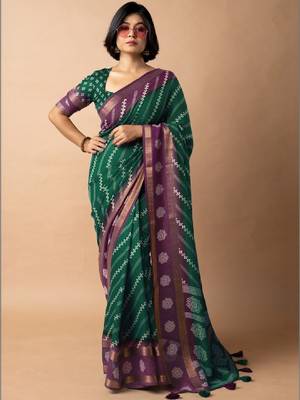 Bandhani silk cotton bandhani saree 4