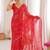 Bandhani mirror work poly georgette bandhani saree