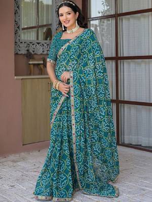 Bandhani pure chiffon bandhani saree 2