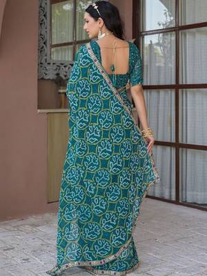 Bandhani pure chiffon bandhani saree 3