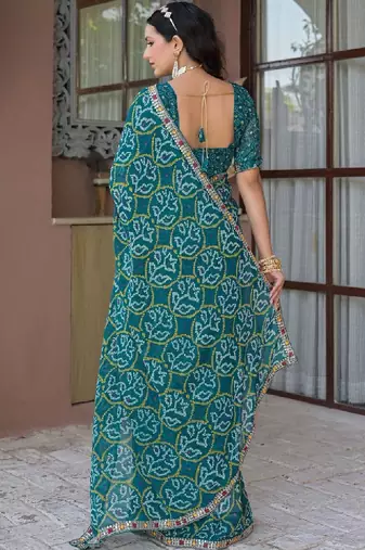 Bandhani pure chiffon bandhani saree