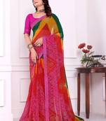 Bandhani pure chiffon bandhani saree