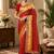 Woven design zari poly georgette designer bandhani saree