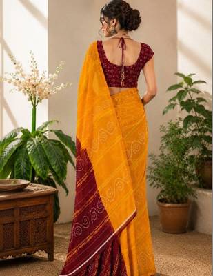 Bandhani pure georgette bandhani saree 2