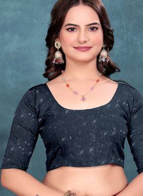 Floral pure georgette bandhani saree 4