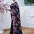 Floral pure georgette bandhani saree