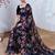 Floral pure georgette bandhani saree