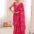 Bandhani mirror work poly georgette bandhani saree