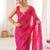 Bandhani mirror work poly georgette bandhani saree