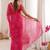 Bandhani mirror work poly georgette bandhani saree