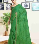 Leheriya pure georgette fusion leheriya saree