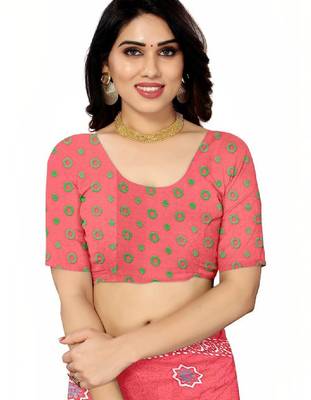Floral pure georgette bandhani saree 4