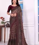 Bandhani poly georgette bandhani saree