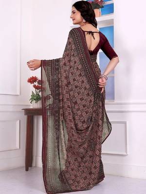 Bandhani poly georgette bandhani saree 2