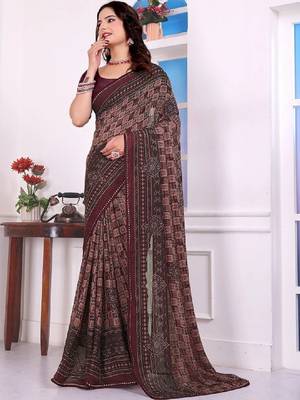 Bandhani poly georgette bandhani saree 3