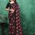 Floral poly georgette bandhani saree