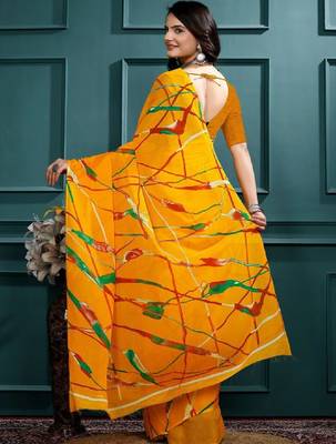 Poly georgette leheriya saree 2