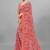 Floral pure georgette bandhani saree
