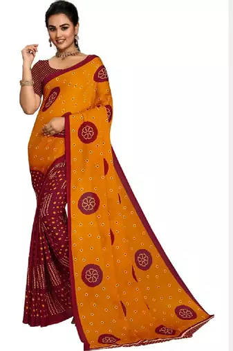 Bandhani pure georgette bandhani saree