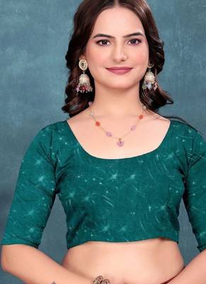 Paisley pure georgette bandhani saree 4