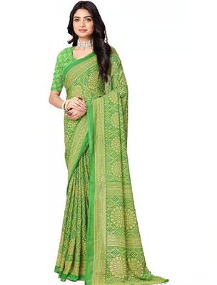 Bandhani pure georgette bandhani saree 4
