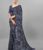 Pure georgette bandhani saree