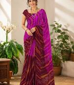 Bandhani pure georgette bandhani saree