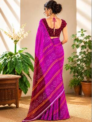 Bandhani pure georgette bandhani saree 2