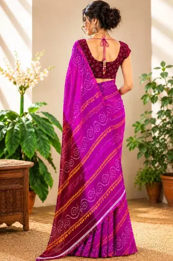 Bandhani pure georgette bandhani saree