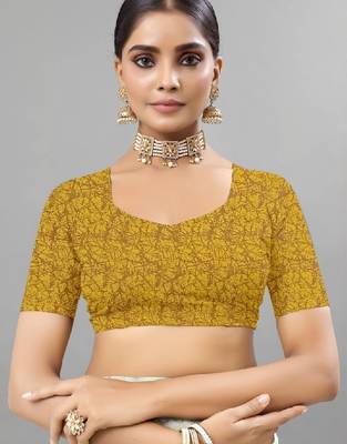 Floral pure georgette bandhani saree 3