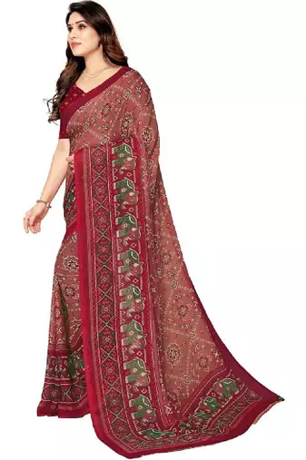 Bandhani pure georgette bandhani saree