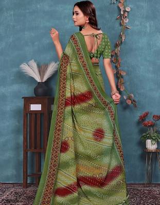 Bandhani pure georgette bandhani saree 2