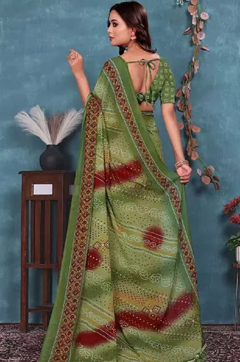 Bandhani pure georgette bandhani saree