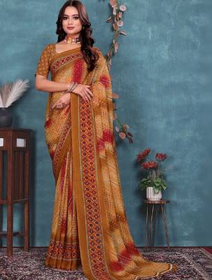 Bandhani pure georgette bandhani saree 1