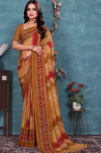 Bandhani pure georgette bandhani saree
