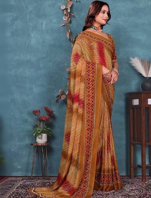 Bandhani pure georgette bandhani saree 3