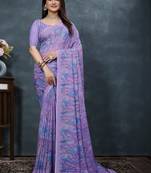 Pure georgette bandhani saree