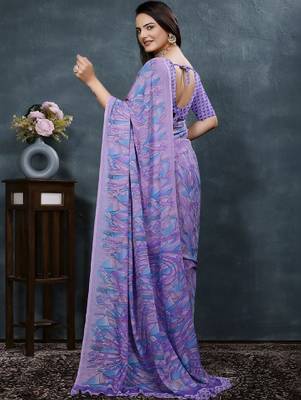 Pure georgette bandhani saree 2