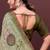 Floral poly georgette bandhani saree