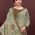 Floral poly georgette bandhani saree