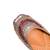 Grey red and gold tone embellished jutti
