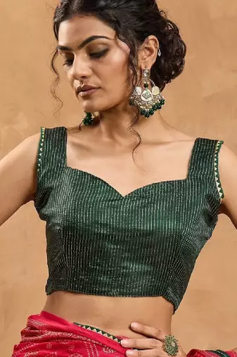 Woven design zari pure chiffon designer bandhani saree