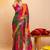 Bandhani embroidered pure georgette fusion bandhani saree