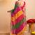 Bandhani embroidered pure georgette fusion bandhani saree