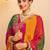 Bandhani embroidered pure georgette fusion bandhani saree