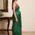 Ajrak block print embellished mirror work silk blend bandhani saree