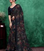 Ombre poly georgette bandhani saree